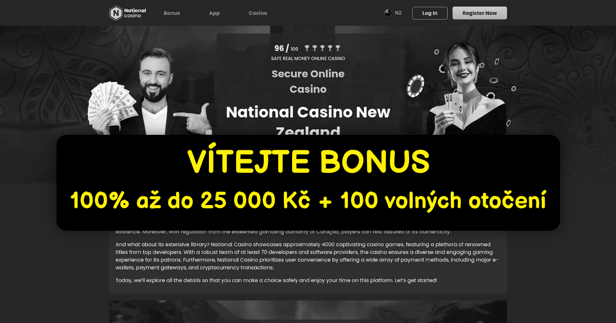National Casino - Online automaty & exkluzivní bonusy Česko